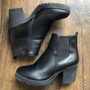 Black Combat Booties- size 10